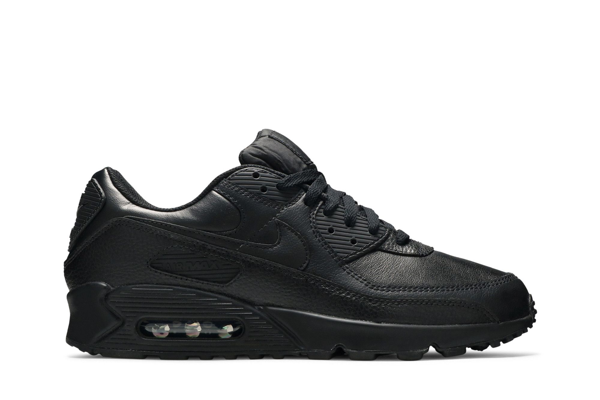 Buy Air Max 90 Leather Triple Black CZ5594 001 GOAT