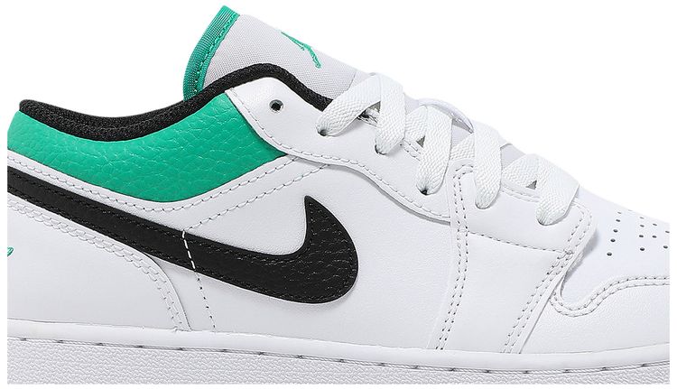 Air Jordan 1 Low GS White Lucky Green