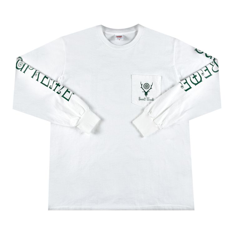 Supreme x SOUTH2 WEST8 Long Sleeve Pocket Tee White