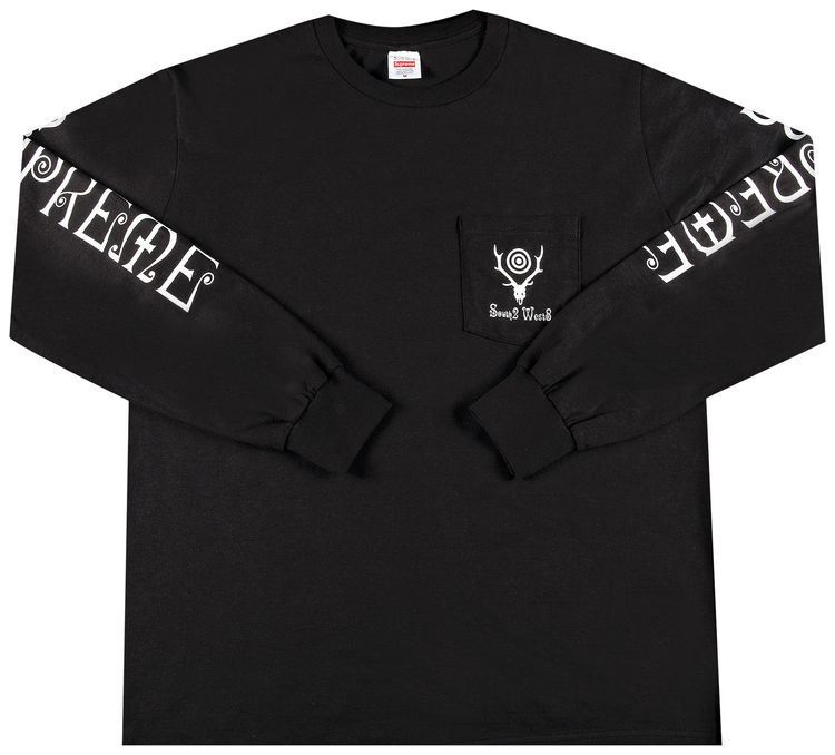 Supreme x SOUTH2 WEST8 Long Sleeve Pocket Tee Black