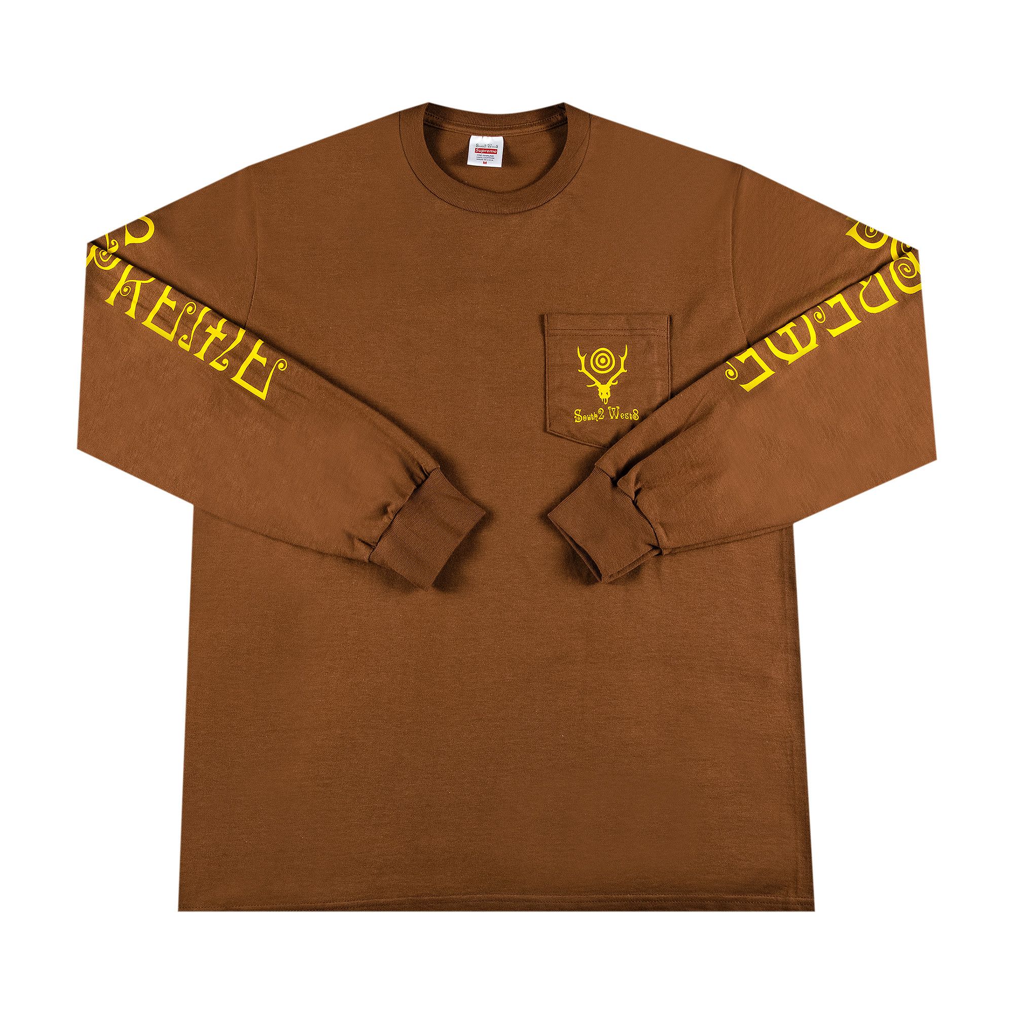 セール 登場から人気沸騰 Buy Supreme x SOUTH2 WEST8 Long-Sleeve Pocket Tee 'Brown トップス