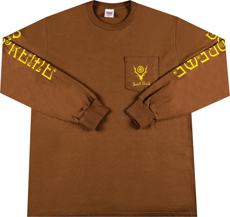 Supreme x SOUTH2 WEST8 Long Sleeve Pocket Tee Brown