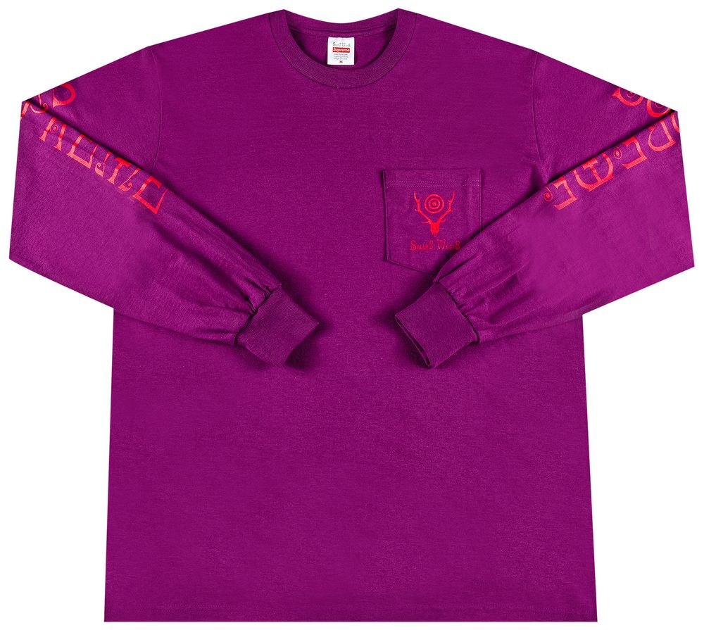 Buy Supreme x SOUTH2 WEST8 Long-Sleeve Pocket Tee 'Purple' - SS21T1 ...