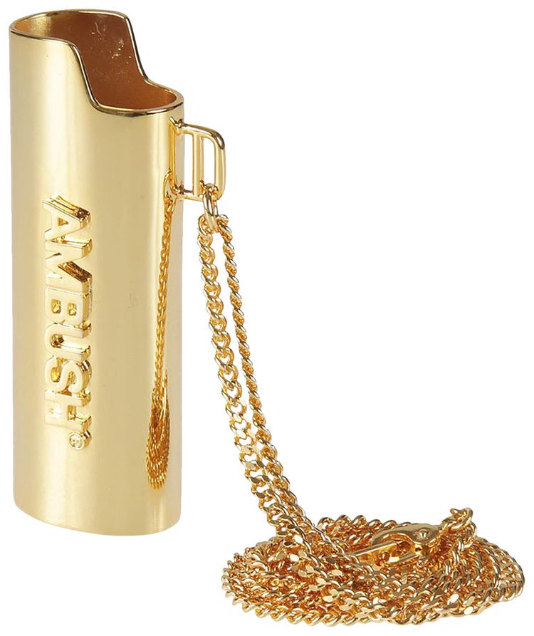 Ambush Logo Lighter Pendant Necklace Gold