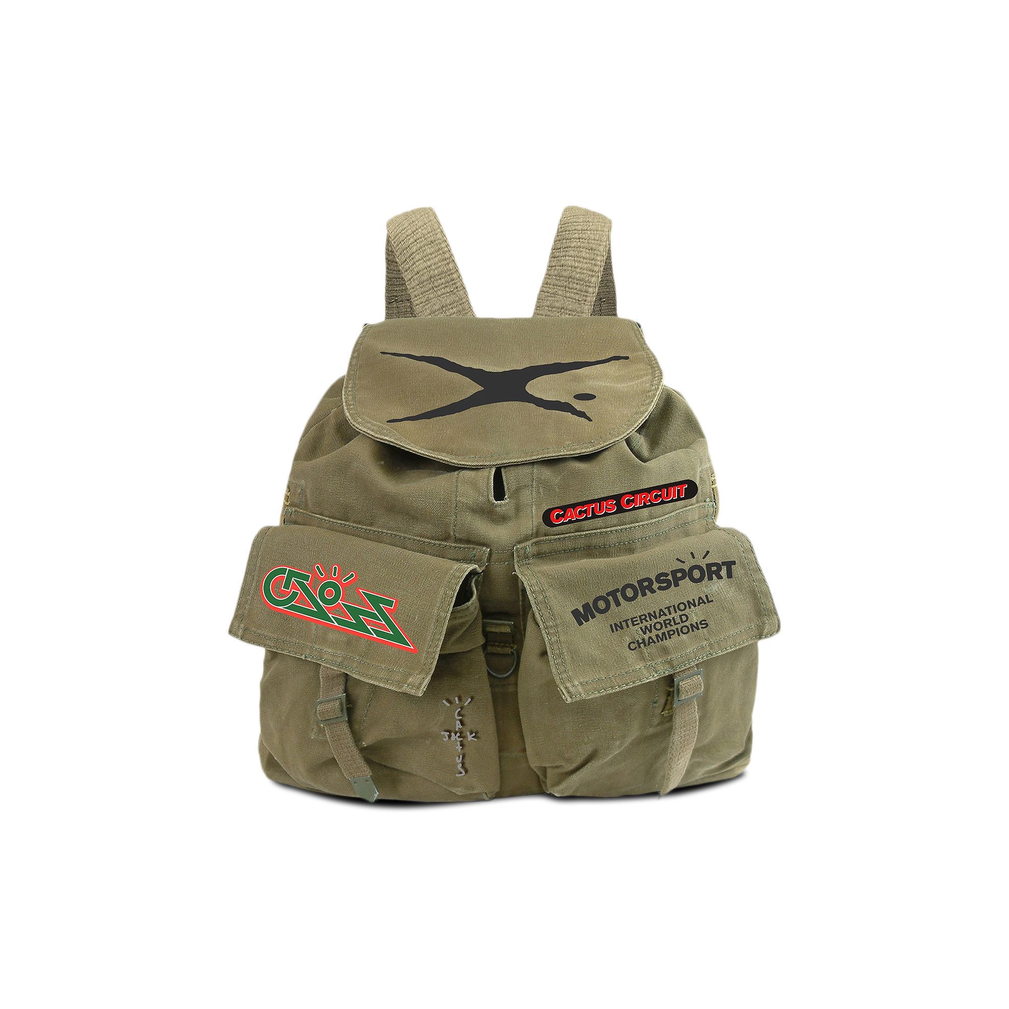 【美品】Cactus jack Travis Scott ショルダーバッグ Buy Cactus Jack by Travis Scott Canvas Backback 'Military Green