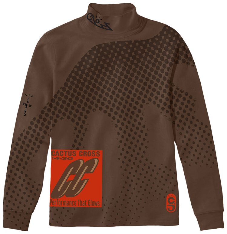 Cactus Jack by Travis Scott CC Sport Mock Neck Brown