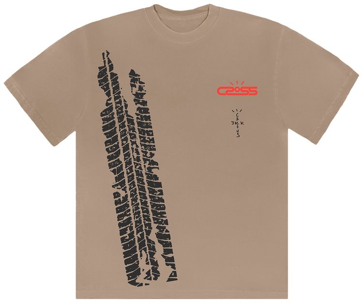Cactus Jack by Travis Scott Racetrack Tee Tan