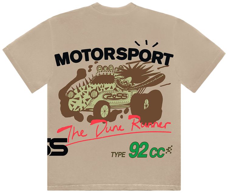 Cactus Jack by Travis Scott Motor Sport Tee Tan
