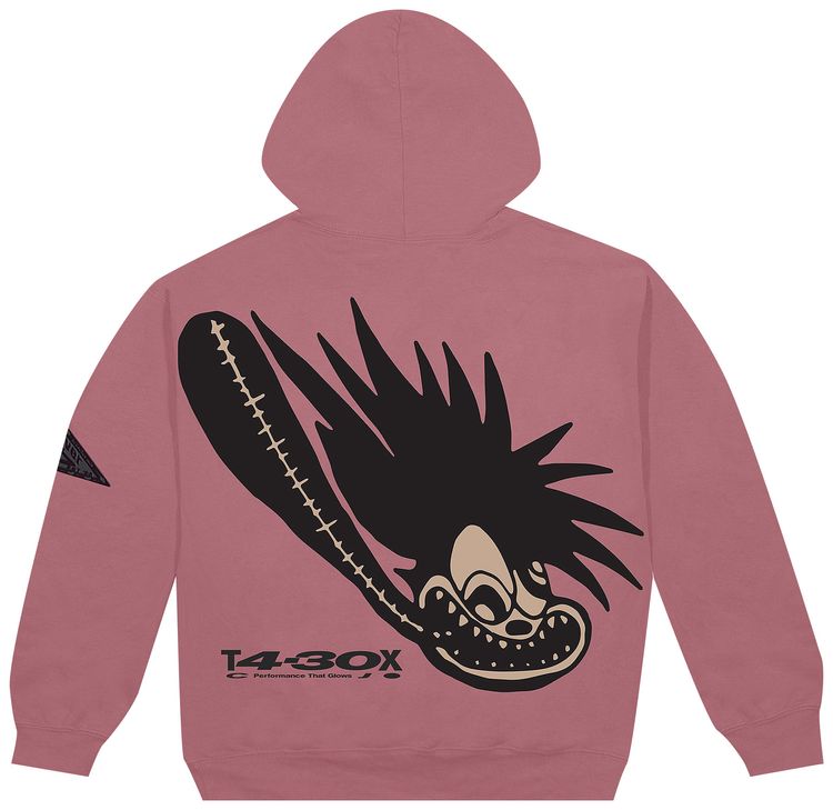 Cactus Jack by Travis Scott Cross System Hoodie Washed Pink