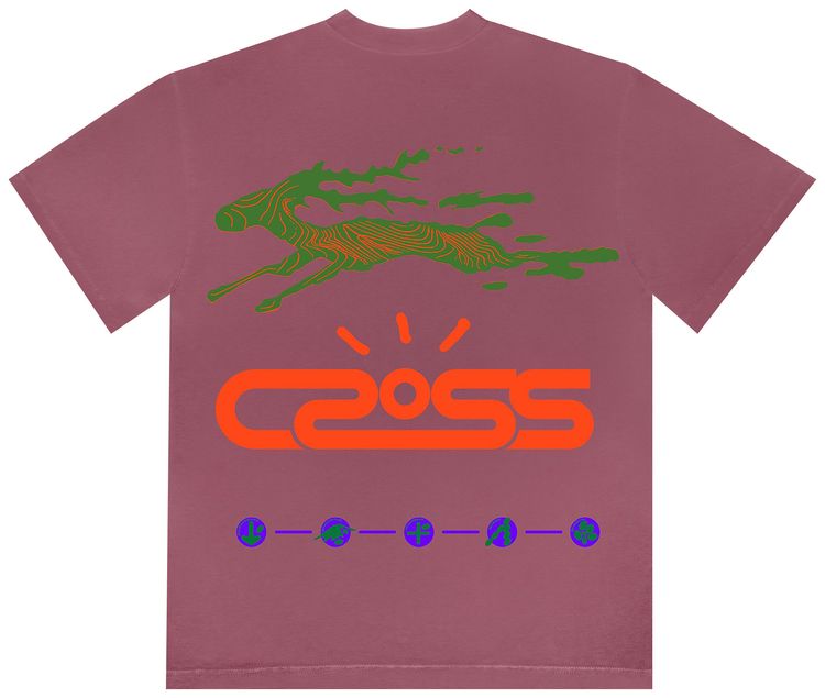 Cactus Jack by Travis Scott Cross Tech Tee II Washed Pink