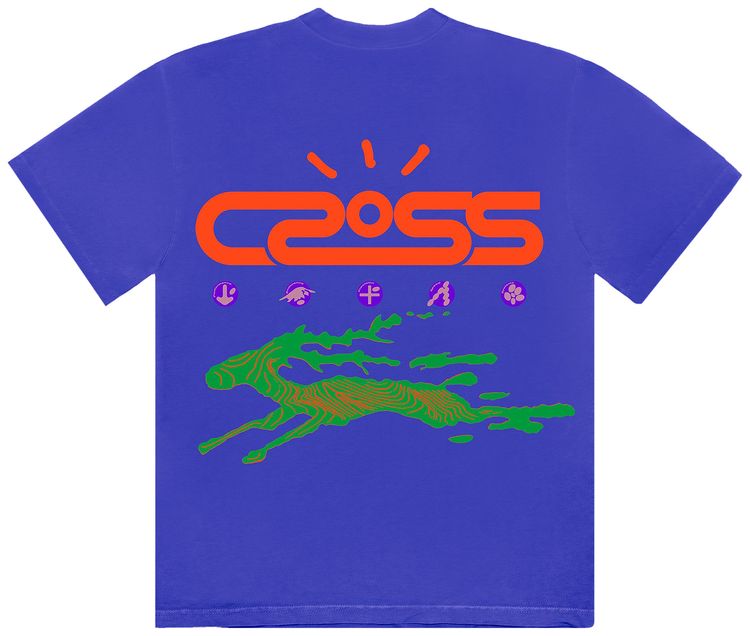 Cactus Jack by Travis Scott Cross Tech Tee I Royal