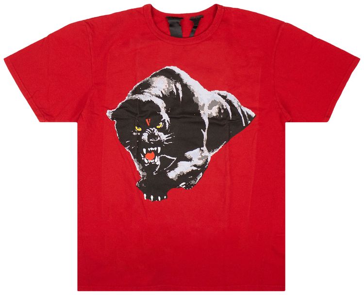 Vlone Panther T Shirt Red