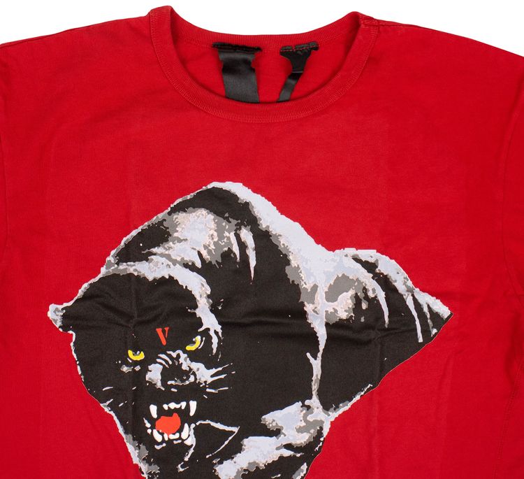 Vlone Panther T Shirt Red