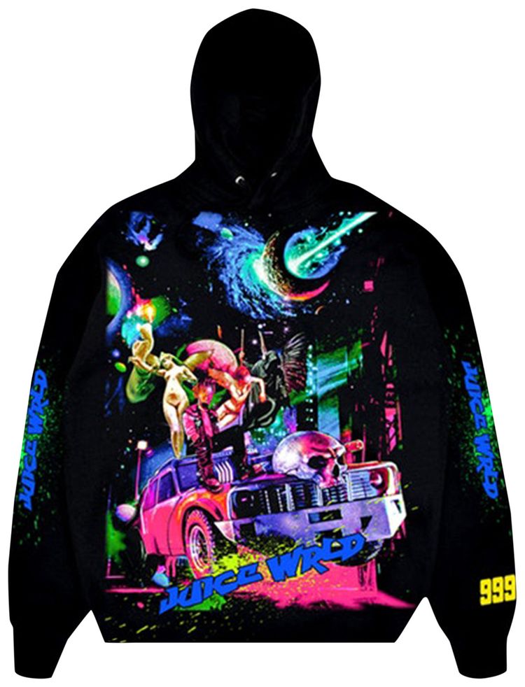 Vlone x Juice WRLD Cosmic Hoodie BlackMulticolor