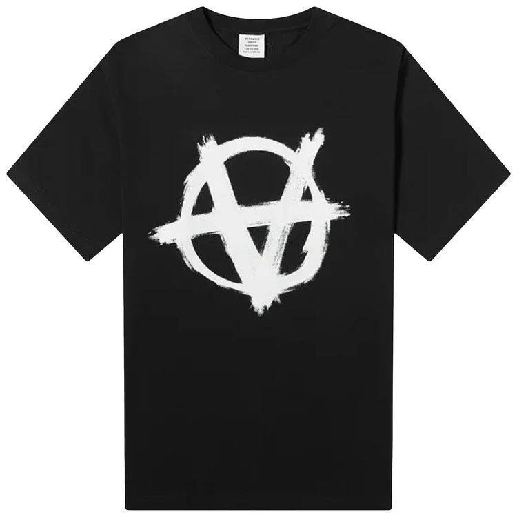 Vetements Double Anarchy T Shirt BlackWhite