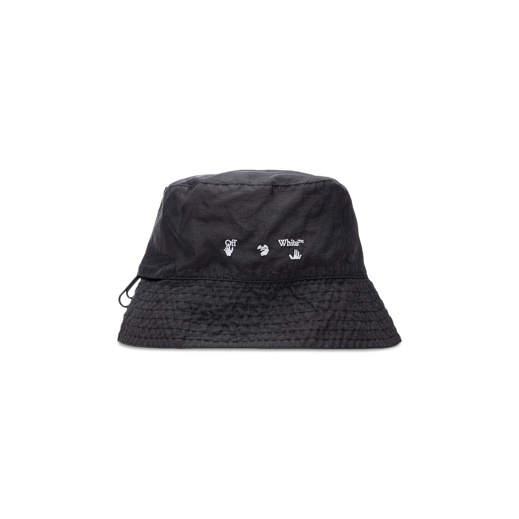 Buy Off-White Logo Bucket Hat 'Black/White' - OMLA012S21FAB0011001