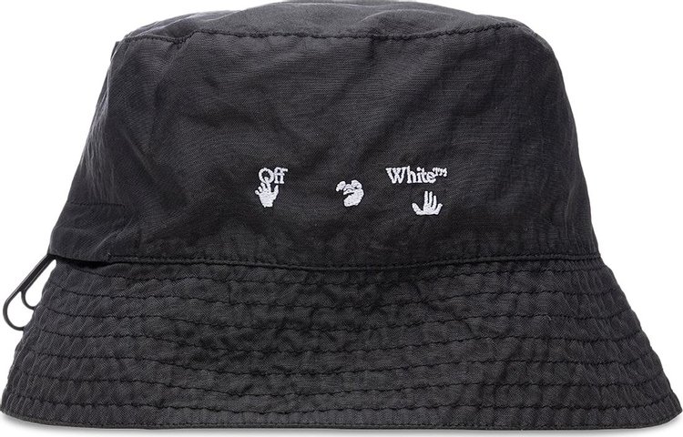 Off White Logo Bucket Hat BlackWhite