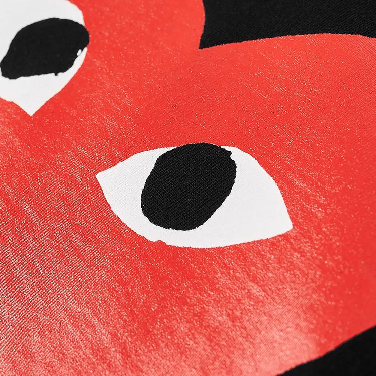 Comme des Garcons PLAY Heart Logo Tee Black