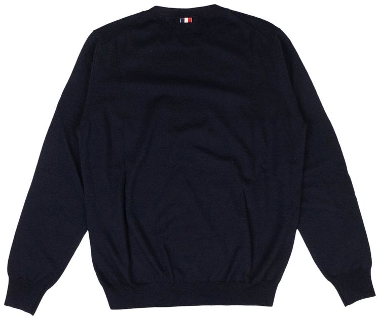 Moncler Striped Crewneck Sweater Navy