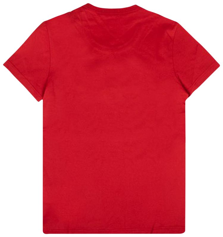 Moncler Embroided Logo Print T Shirt Red