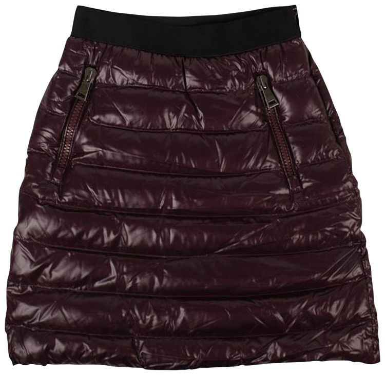 Moncler Puffer Mini Skirt Burgundy