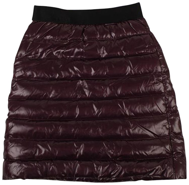 Moncler Puffer Mini Skirt Burgundy