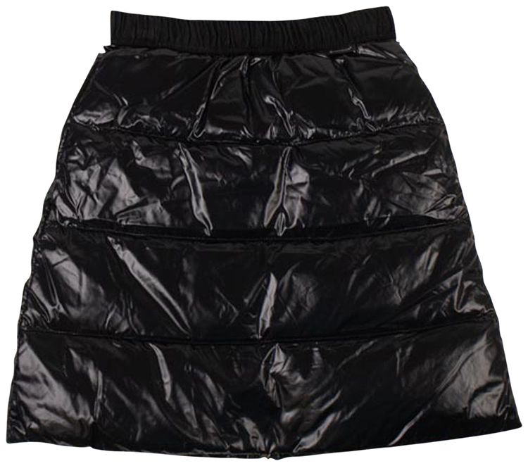 Moncler Zip Up Puffer Mini Skirt Black