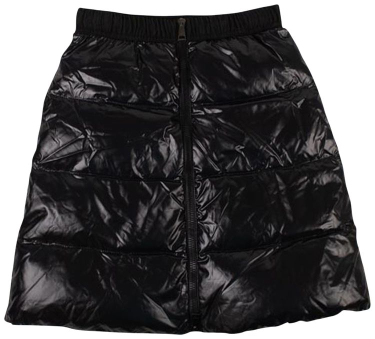 Moncler Zip Up Puffer Mini Skirt Black