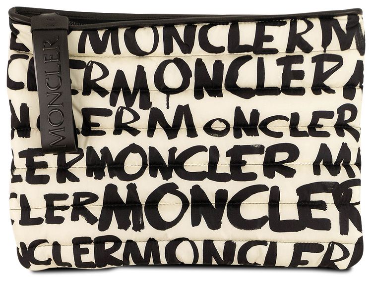 Moncler Logo Pouch Bag Ivory