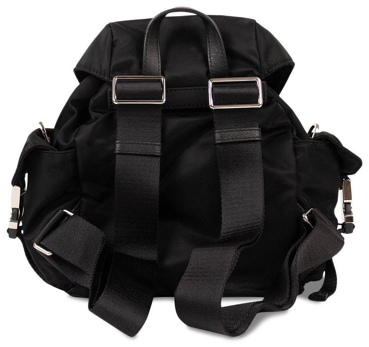 Moncler Stripe Shoulder Strap Backpack Black