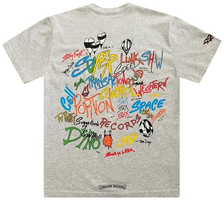 Chrome Hearts x Matty Boy PPO Brain Short Sleeve T Shirt Ash Grey