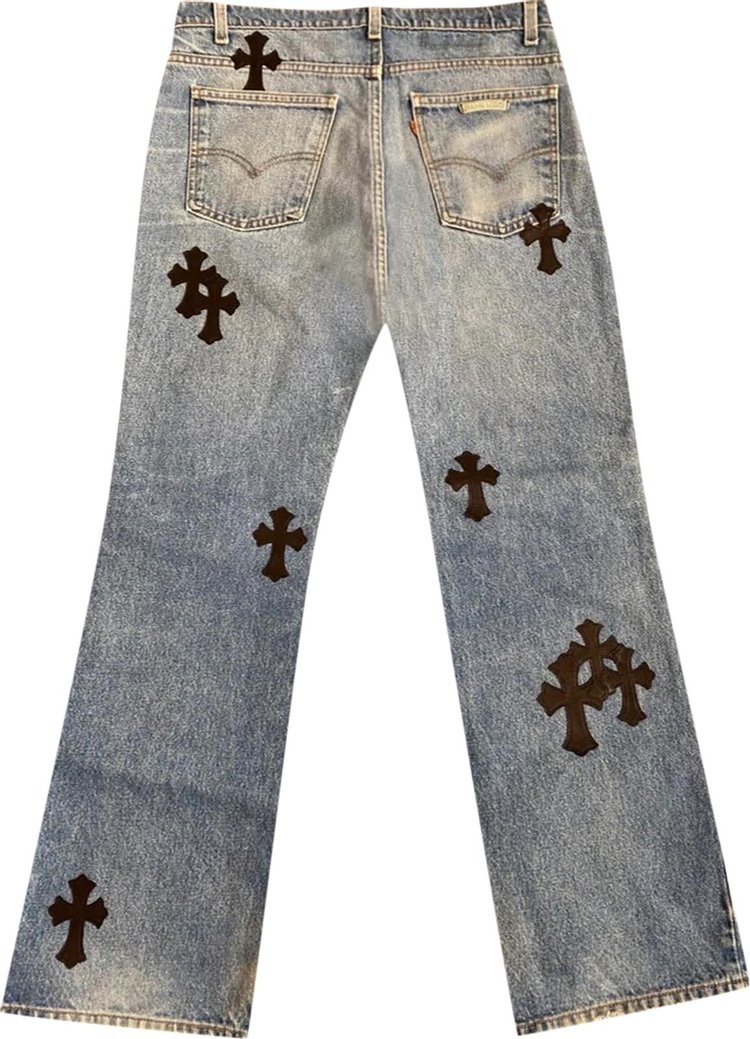 Chrome Hearts x Levis Cross Patch Denim Pants Blue