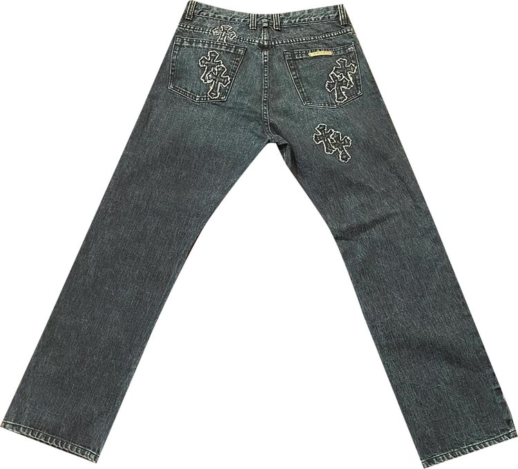 Chrome Hearts Cross Patch Jeans Indigo