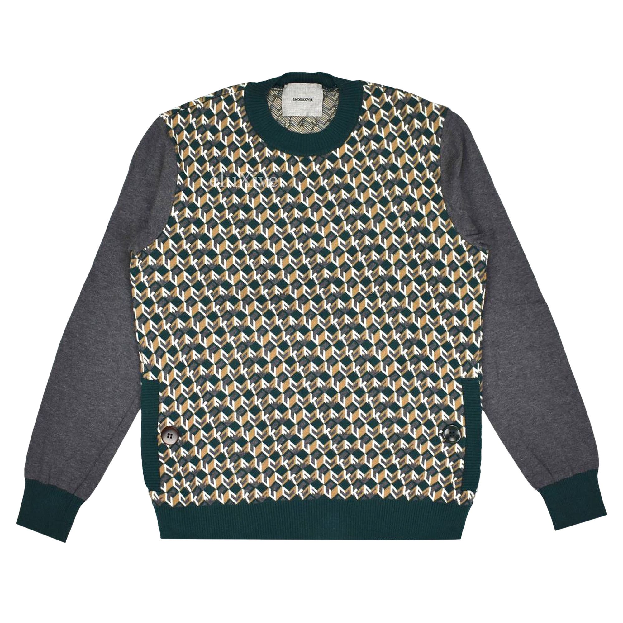 Buy Undercover Fuck Jacquard Knit Sweater 'Dark Green