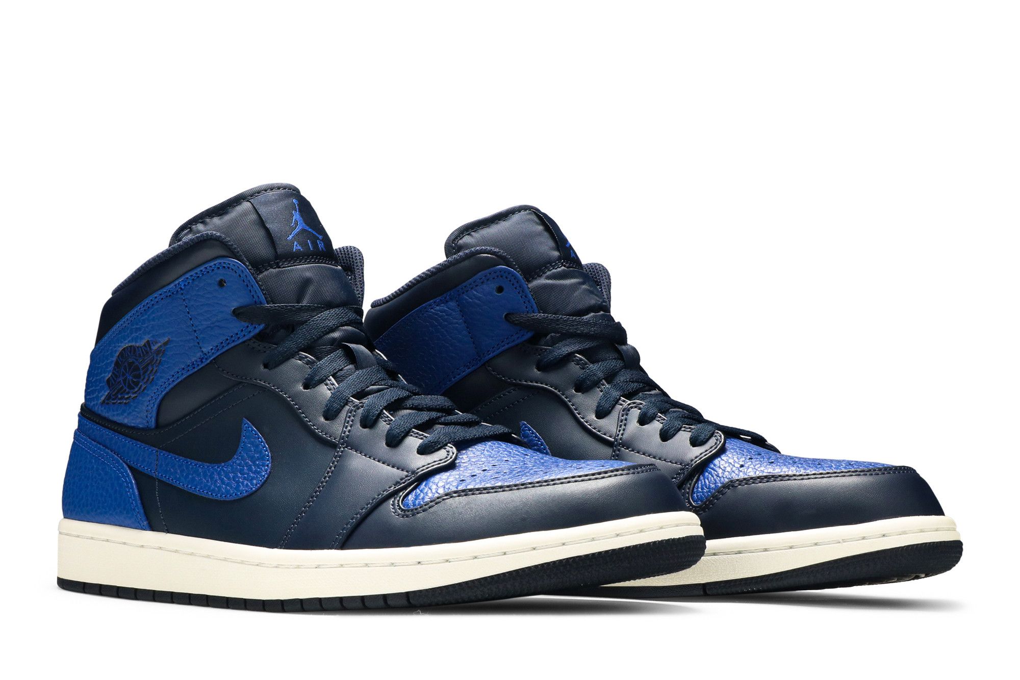 Air jordan 1 mid obsidian royal hot sale