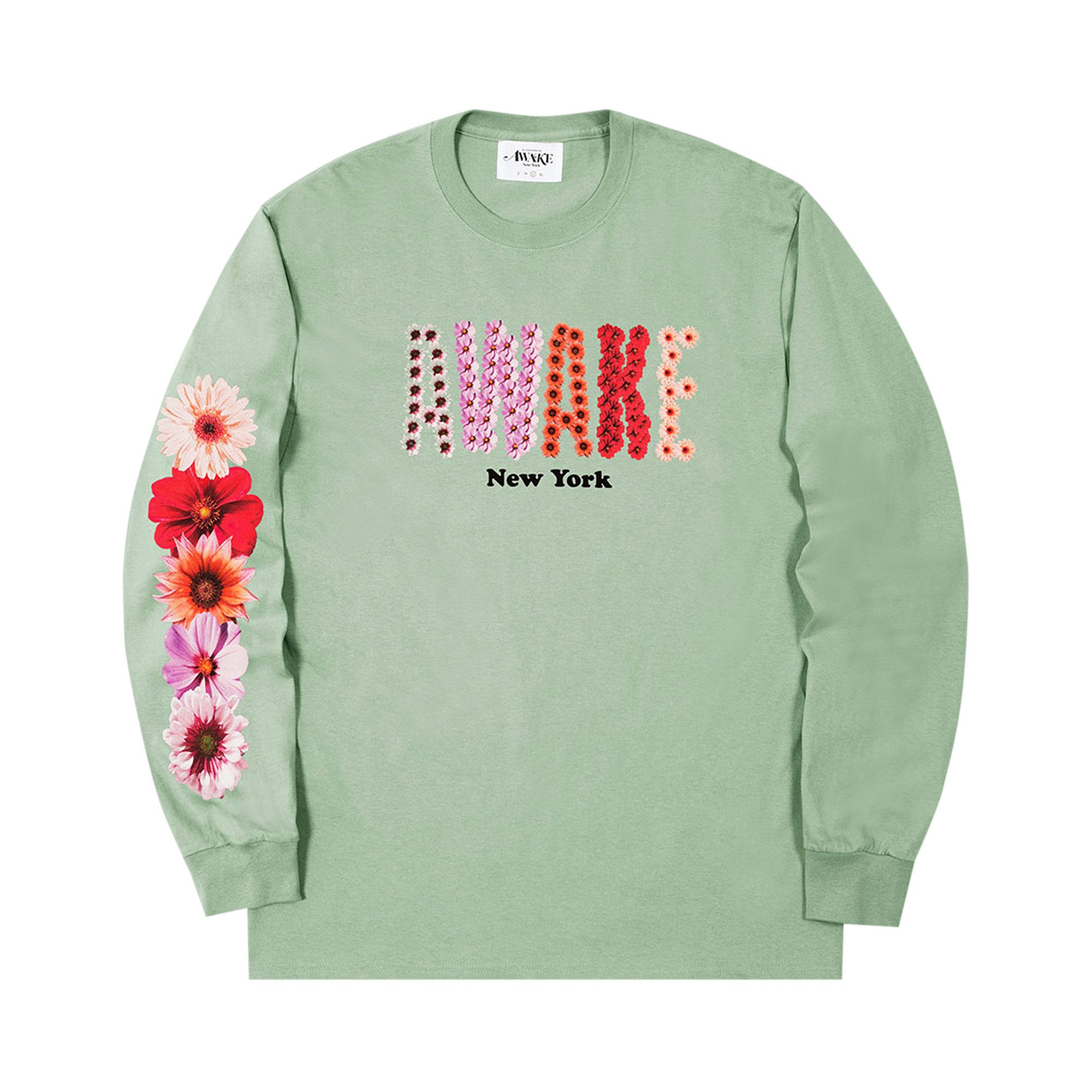 アウェイクニューヨーク Awake NY Awake Bloom Long Sleeve Tee Buy Awake NY Bloom Long-Sleeve Tee 'Sage' - AWK SS21 TS002