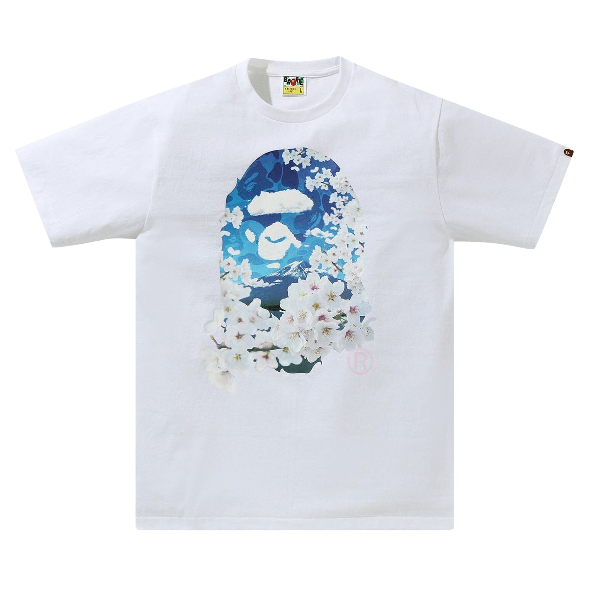 Buy BAPE Sakura Photo Ape Head Tee White 1H20 110 028 WHITE GOAT