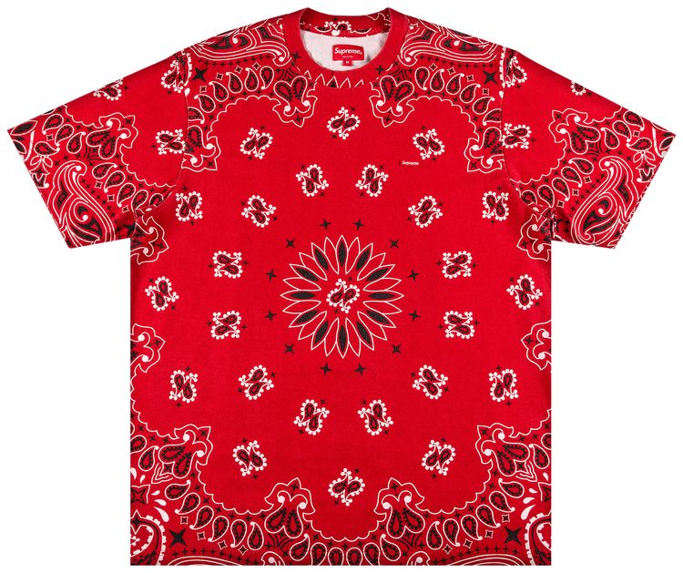 Supreme Small Box Tee Red Bandana