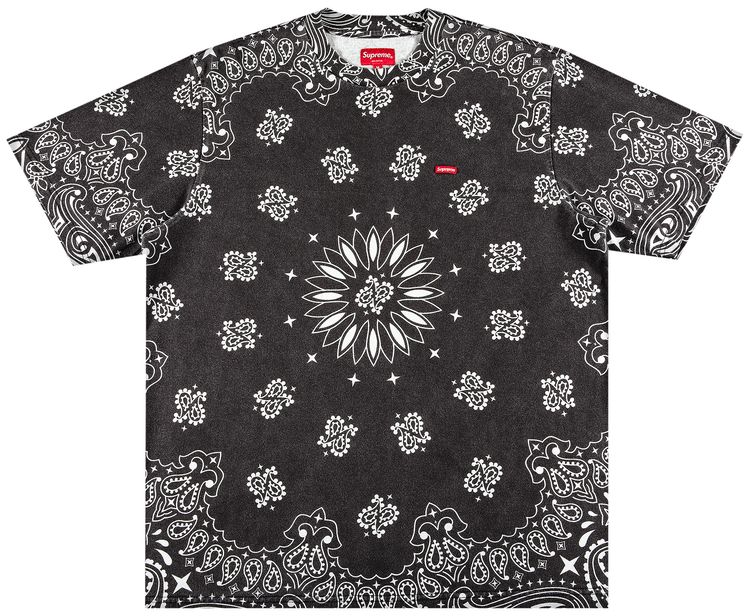 Supreme Small Box Tee Black Bandana