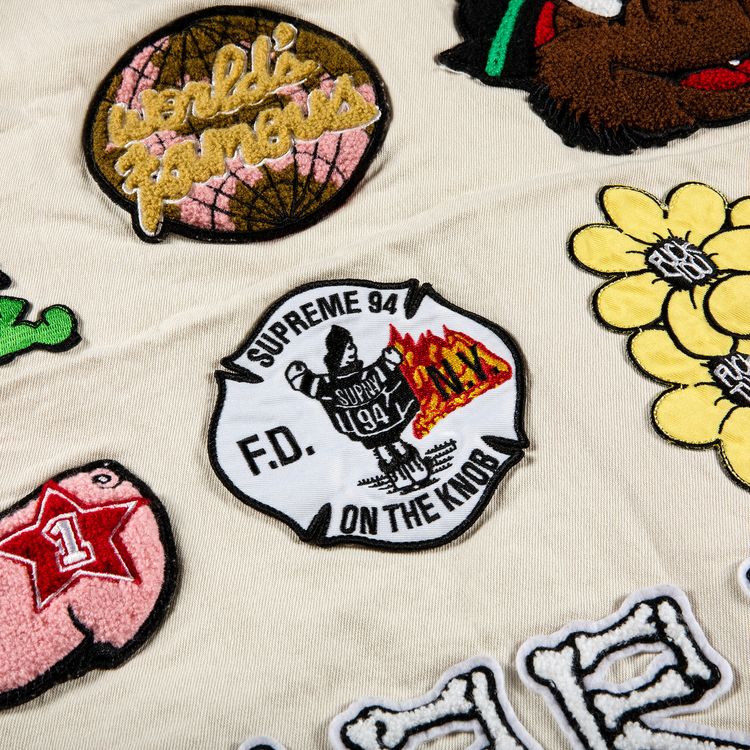 Buy Supreme Patches Denim Baseball Jersey 
