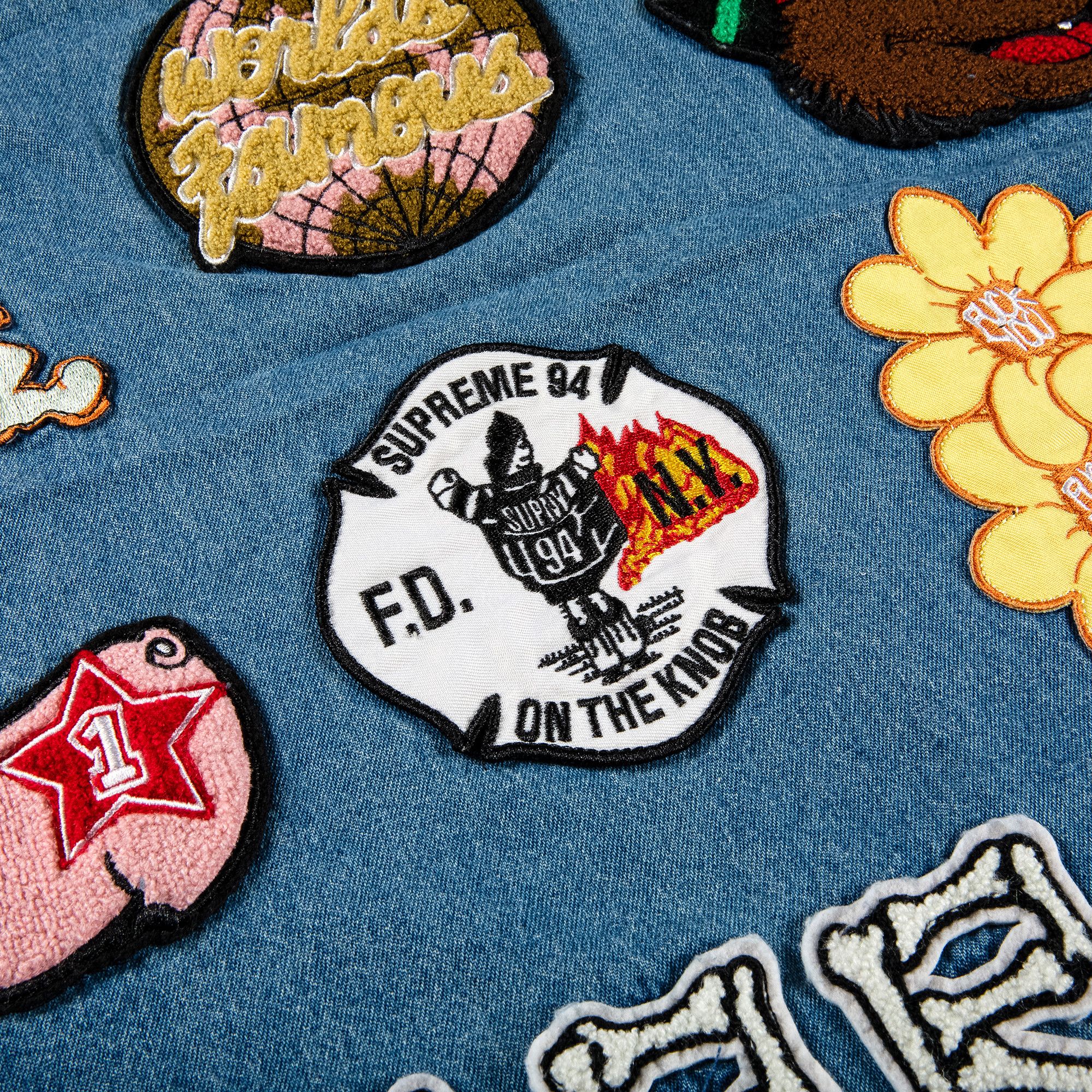 Buy Supreme Patches Denim Baseball Jersey 'Denim' - SS21KN39