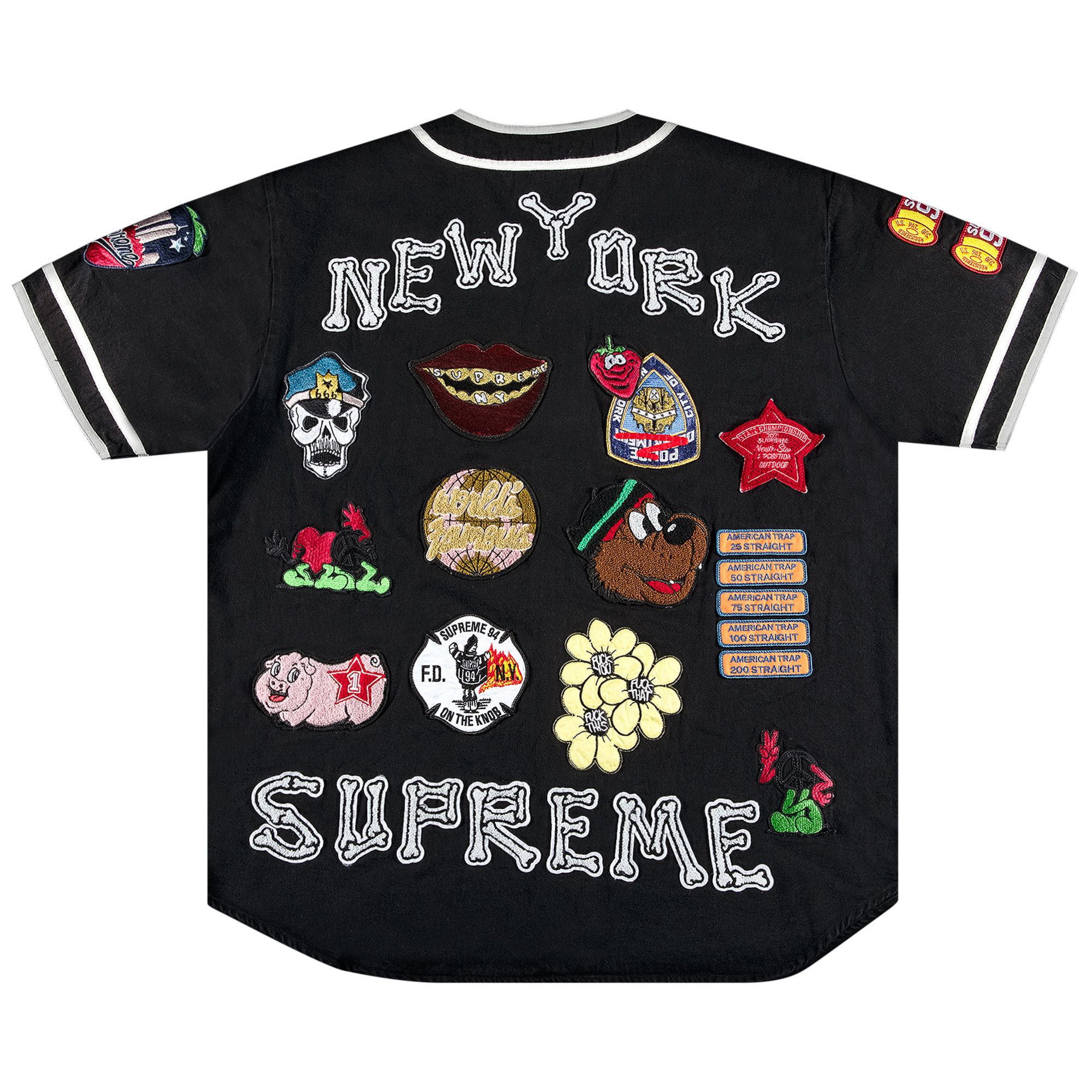 Supreme Denim Baseball Jersey (FW22) - $148