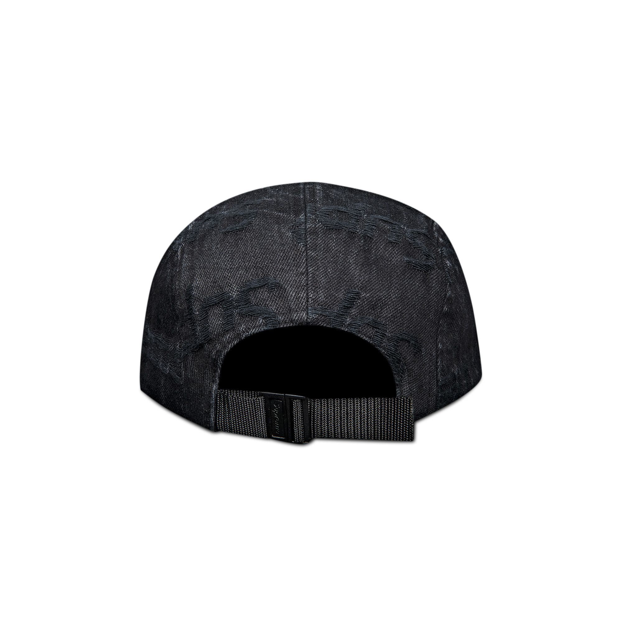 Buy Supreme Frayed Logos Denim Camp Cap 'Black' - SS21H9