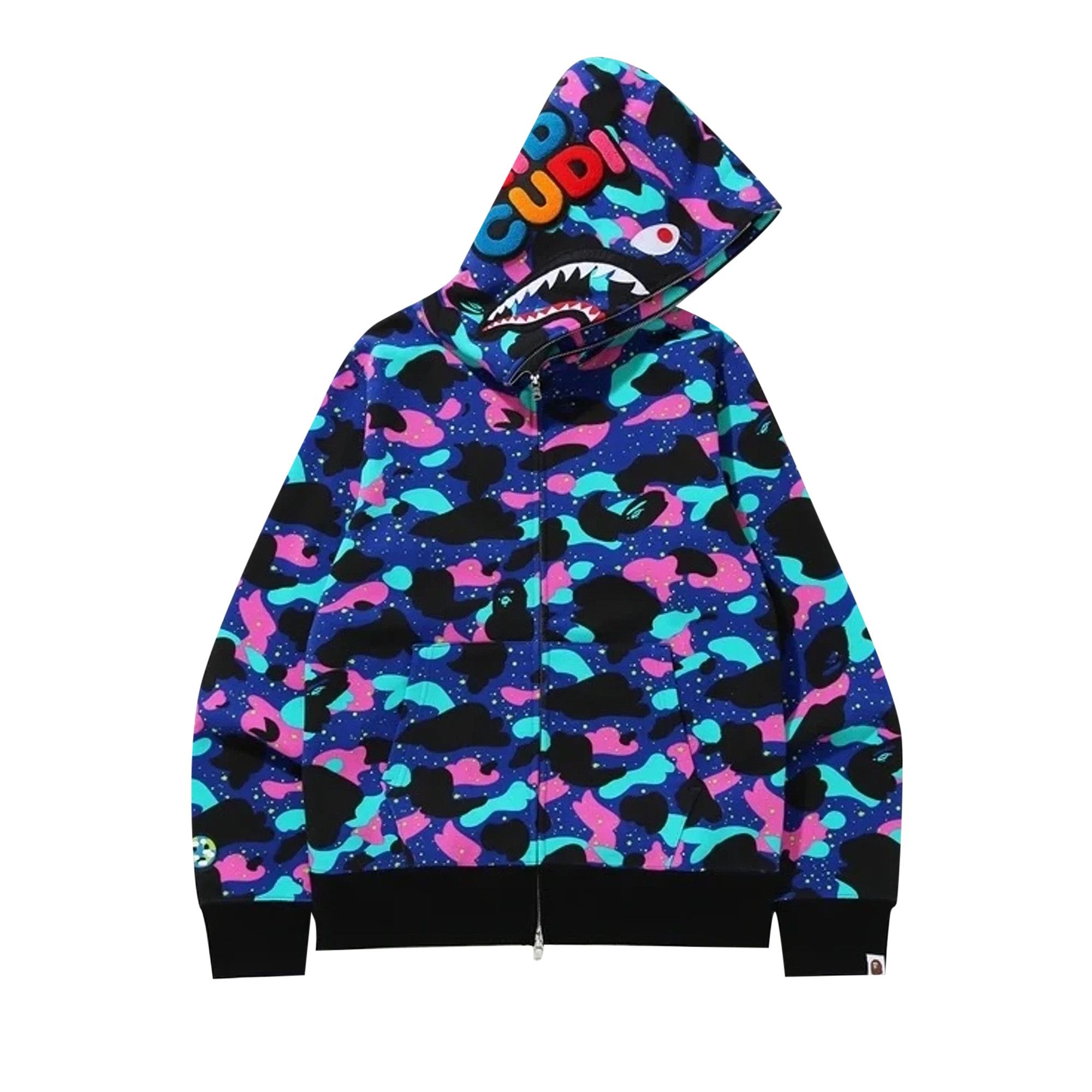 Size xxxl BAPE x Kid Cudi Shark Full Zip Hoodie Navy