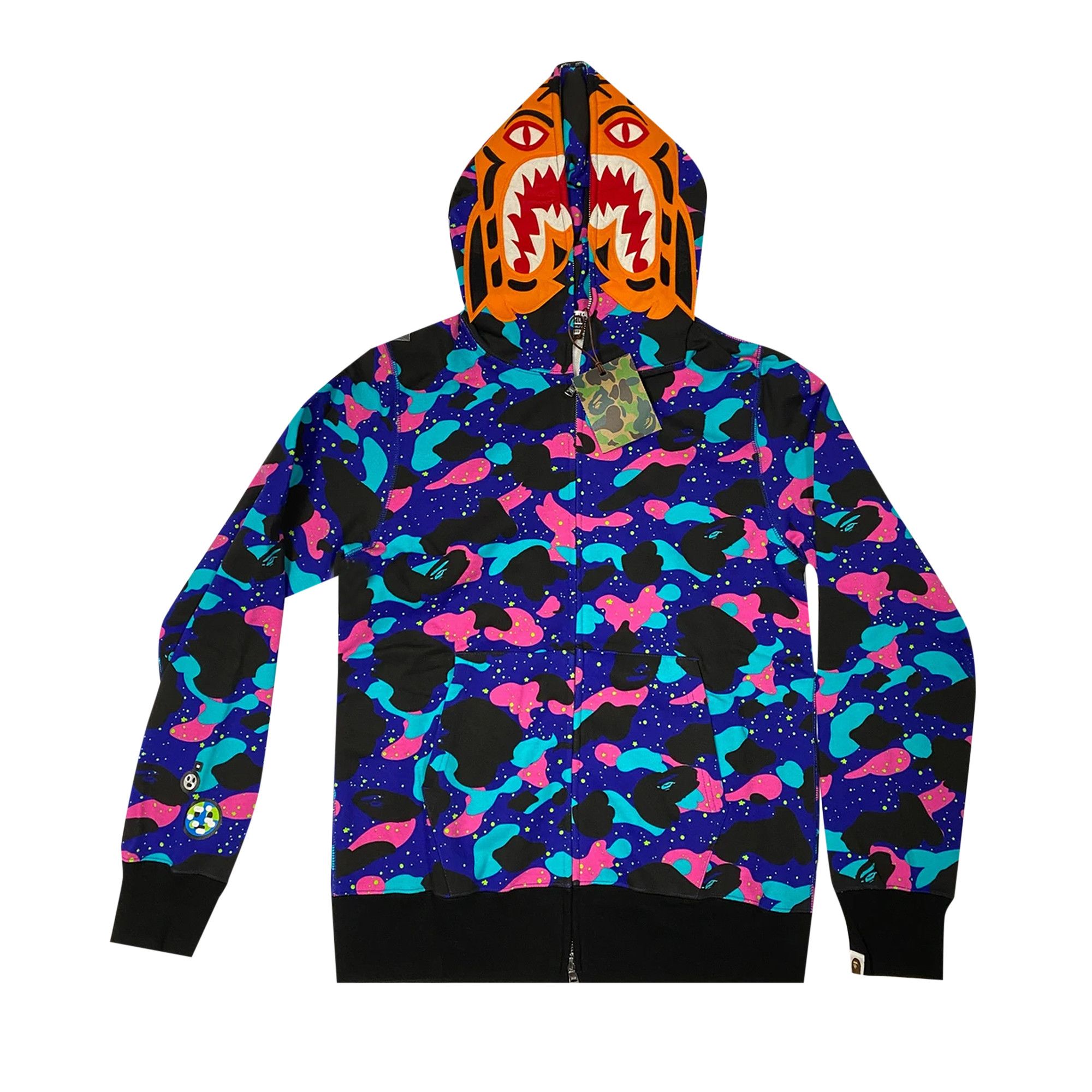 Size s BAPE x Kid Cudi Tiger Full Zip Hoodie Navy