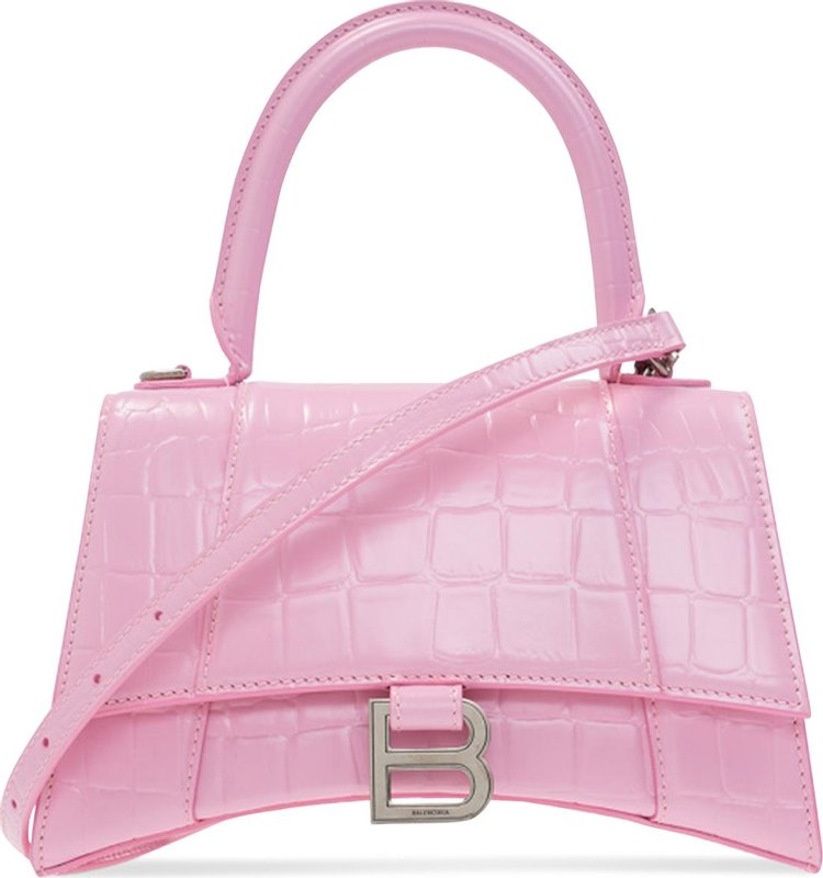 Balenciaga Small Hourglass Top Handle Bag Pink