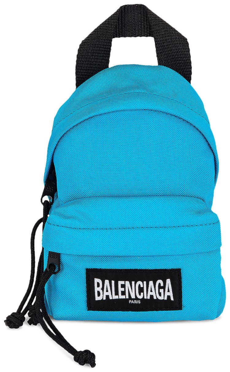Balenciaga Logo Shoulder Bag Cyclades Blue