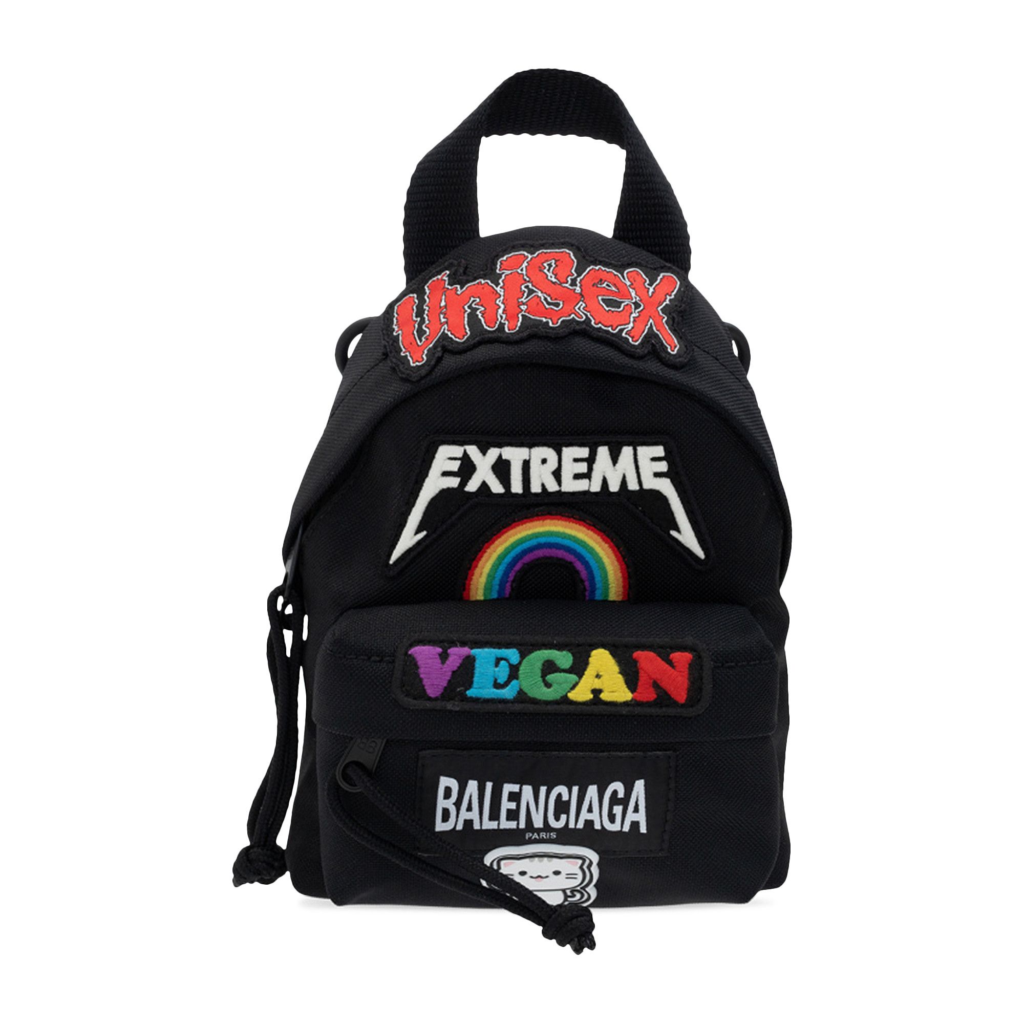 Buy Balenciaga Mini Oversized Backpack With Gamer Patches Black 656328 2JMXX 1000 GOAT
