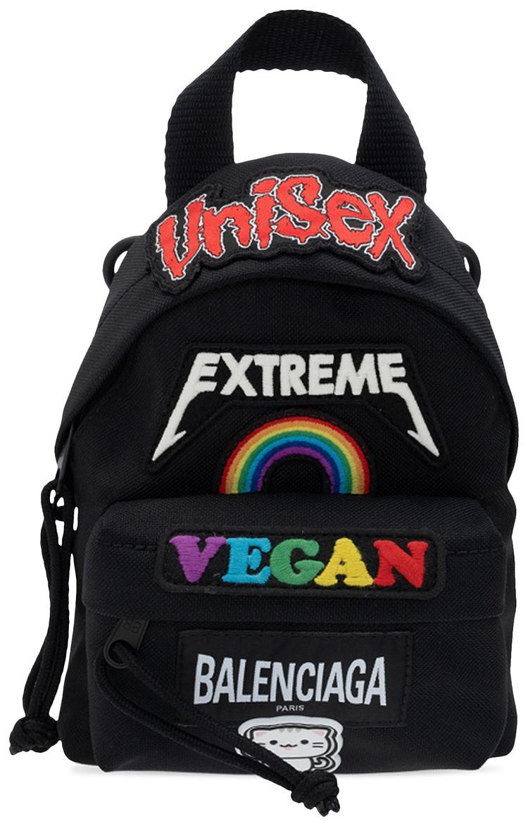 Balenciaga Mini Oversized Backpack With Gamer Patches Black