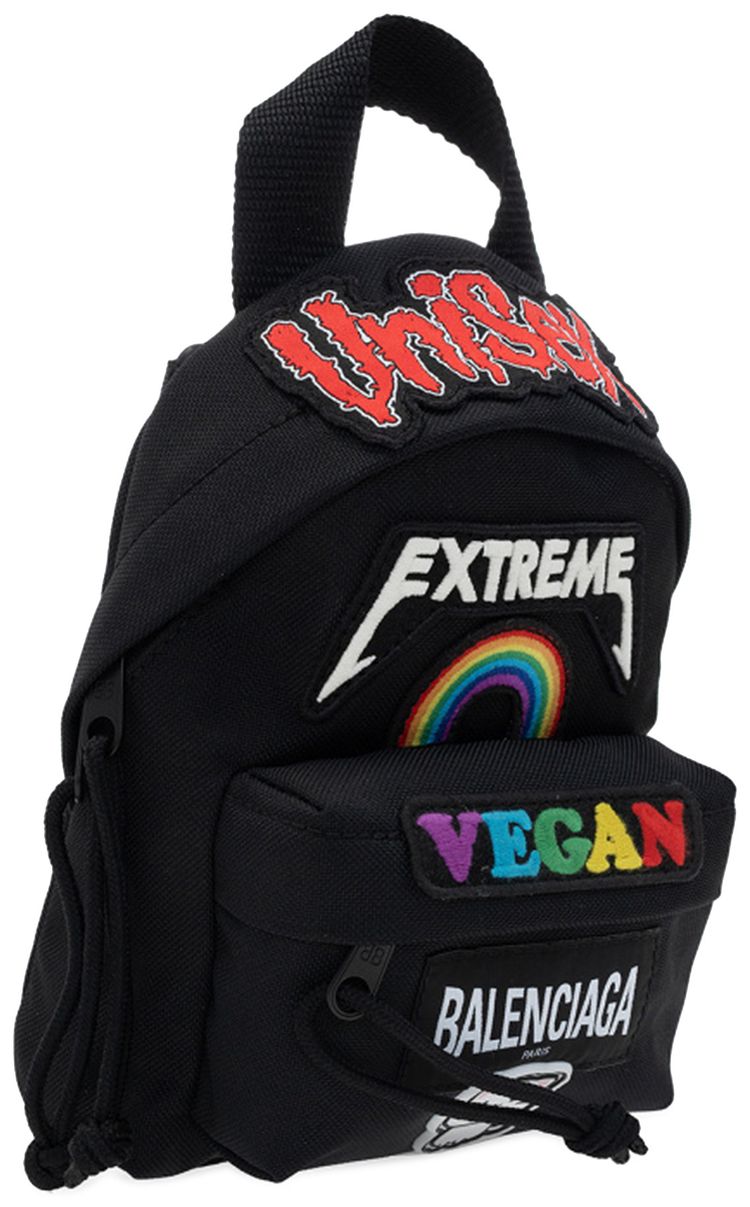 Balenciaga Mini Oversized Backpack With Gamer Patches Black